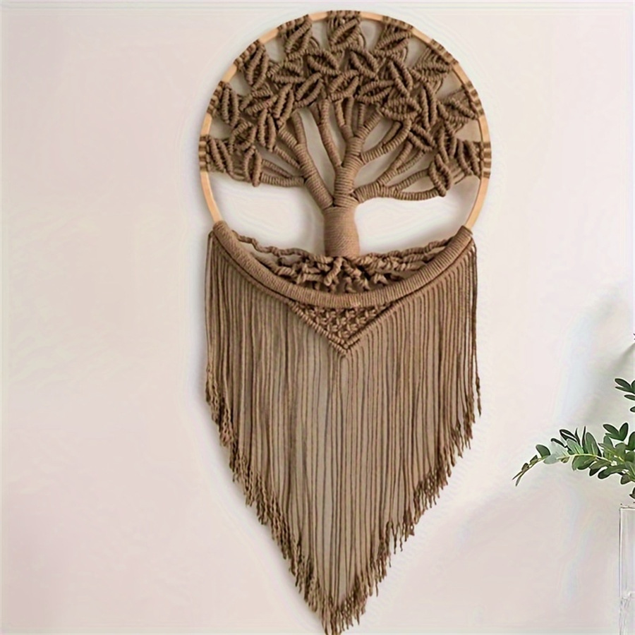 Home Decor Tree - マクラメの壁掛け,手作り,織り,自由奔放に生きる,家の装飾,寝室,保育園,アパート,寮,女の子への贈り物