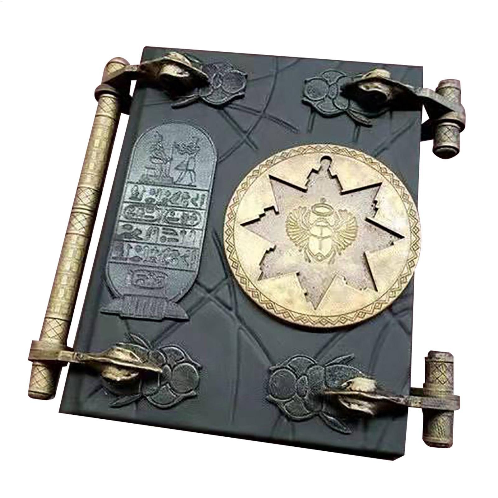 Home Decor Egypt - ミイラ映画の小道具のレプリカ、死者の書、コレクターズアイテム、古代エジプト様式の装飾魔法の本、ファンと家の装飾用