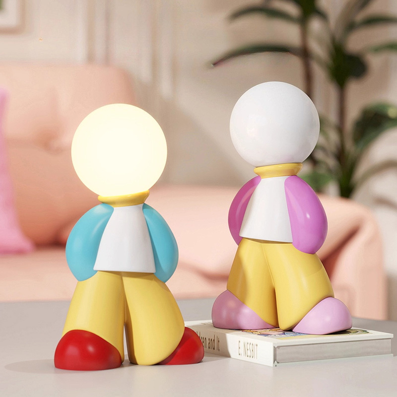 Home Decor Dopamine - ドーパミンクリエイティブキャラクター像アートオーナメント家の装飾寝室リビングルームテーブル装飾彫刻誕生日ギフト置物