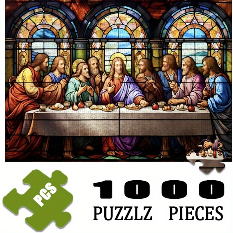 Home Decor Game - 1000ピース 聖餐の夜 紙製ジグソーパズル - 大型インタラクティブ大人向けゲーム 家庭用、家族で楽しめる、DIYホームデコレーション、B
