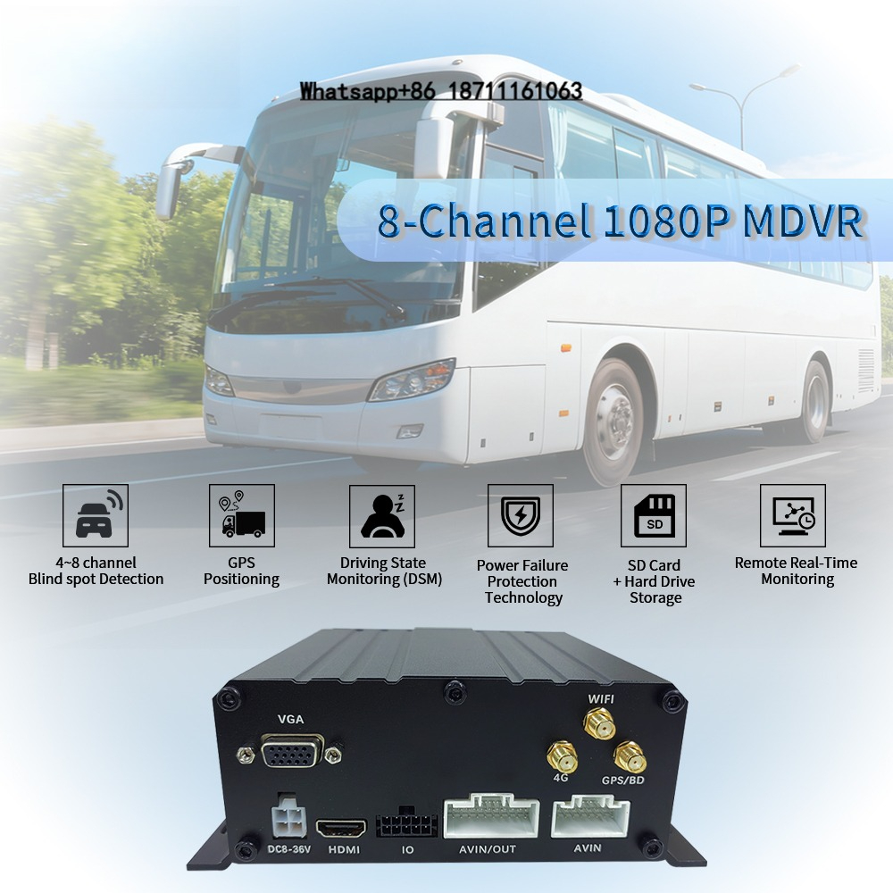 H&M Home Decor - 車載トラック用デュアルSD H.265航空AI 8チャンネル4G WiFi 360ブラックボックスHDD ダッシュデジタルビデオレコーダー