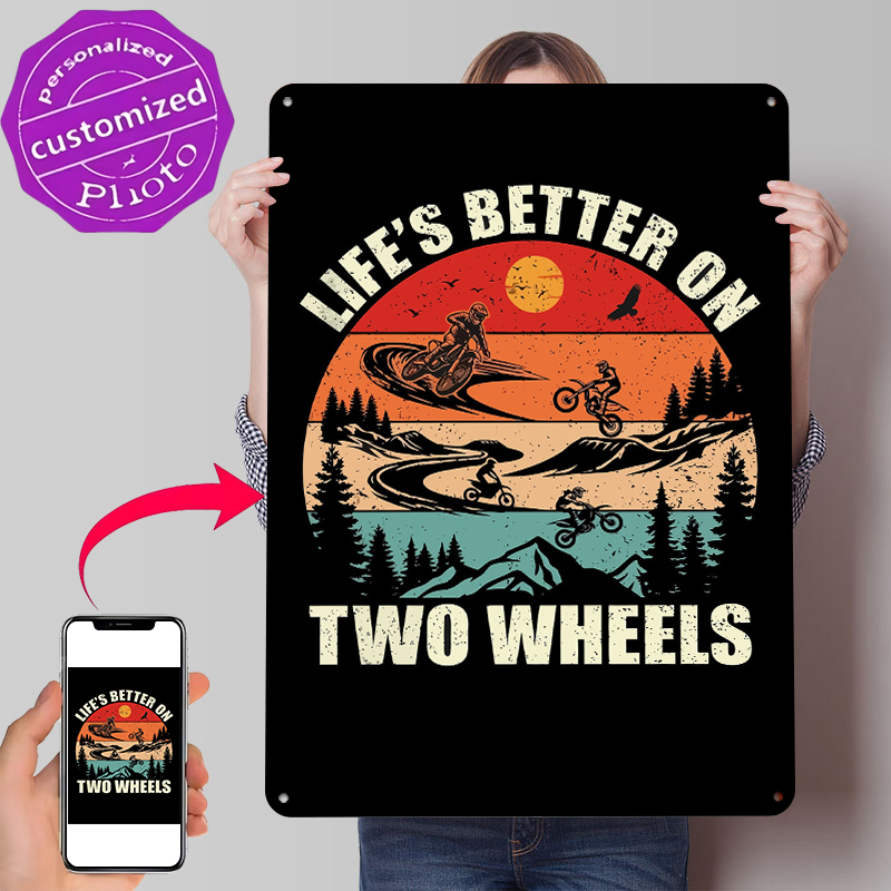 Home Decor On Wheels - Life's Better on Two Wheels ブリキポスター