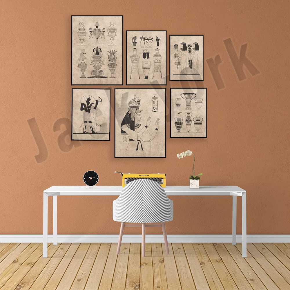 家の装飾のためのヴィンテージの古代エジプトのポスター、神、エ - Home Decor Egypt のレビューと価格