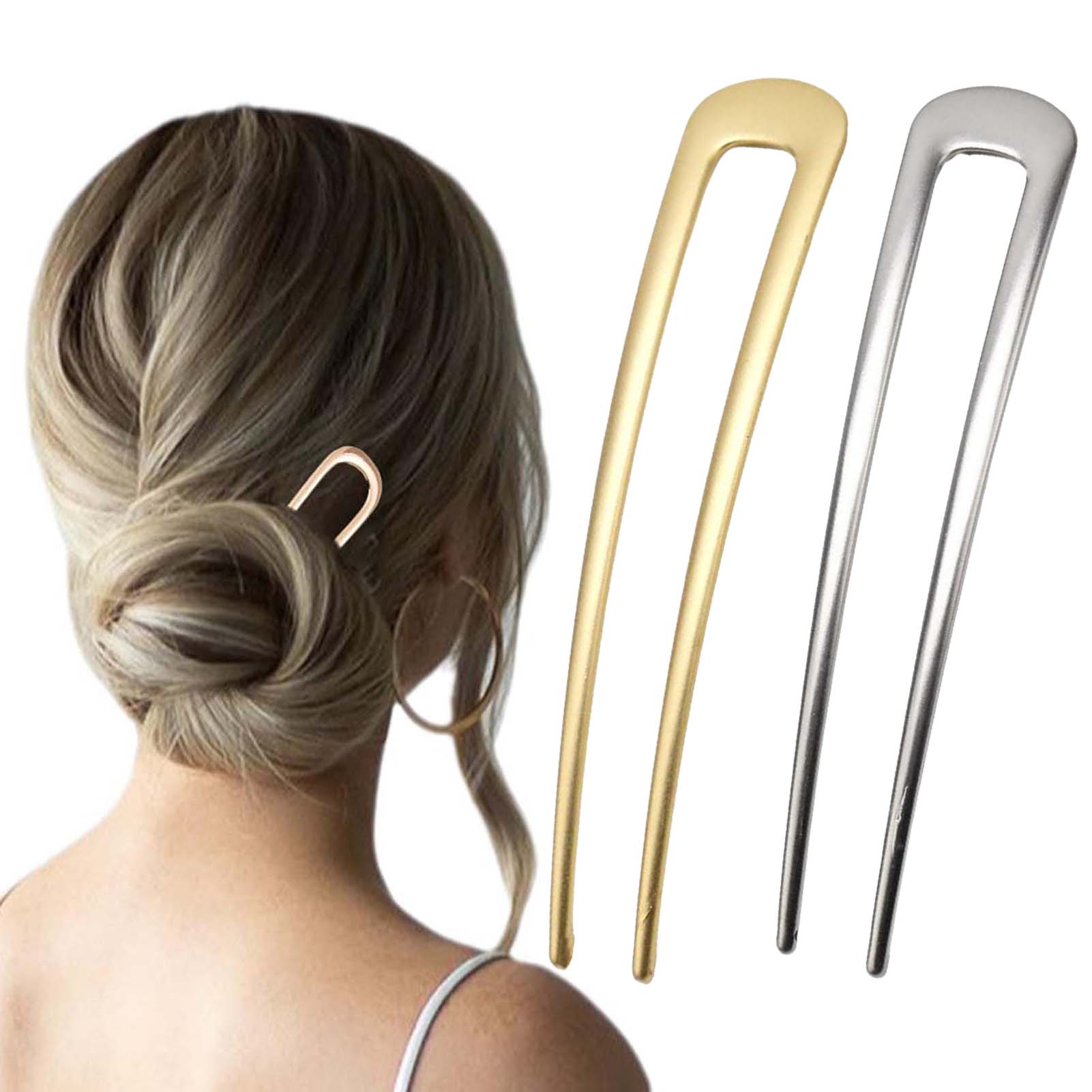 フランス製U字型ヘアピン ヴィンテージメタルヘアフォークステ - Home Decor Gold のレビューと価格