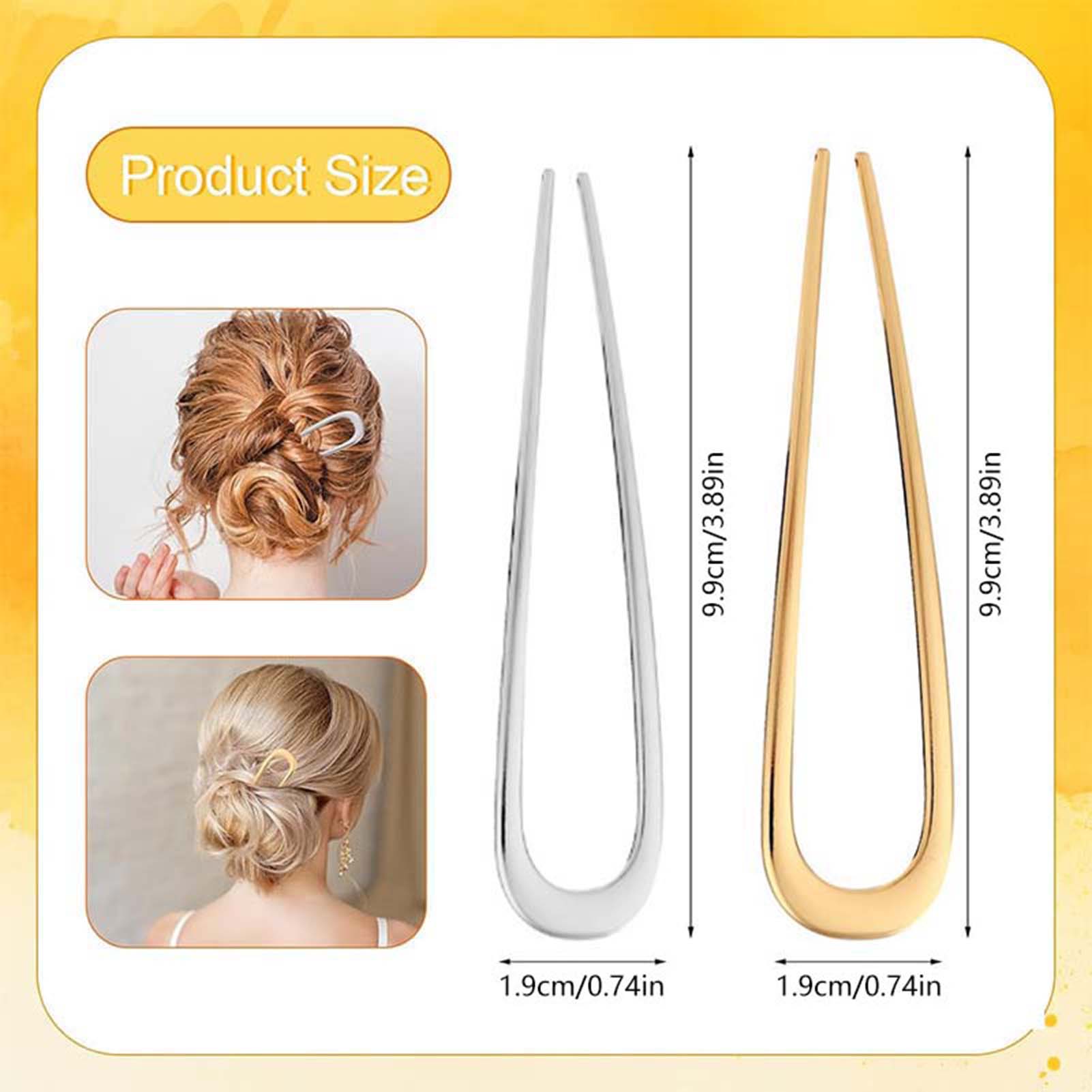 フランス製U字型ヘアピン ヴィンテージメタルヘアフォークステ - Home Decor Gold のレビューと価格
