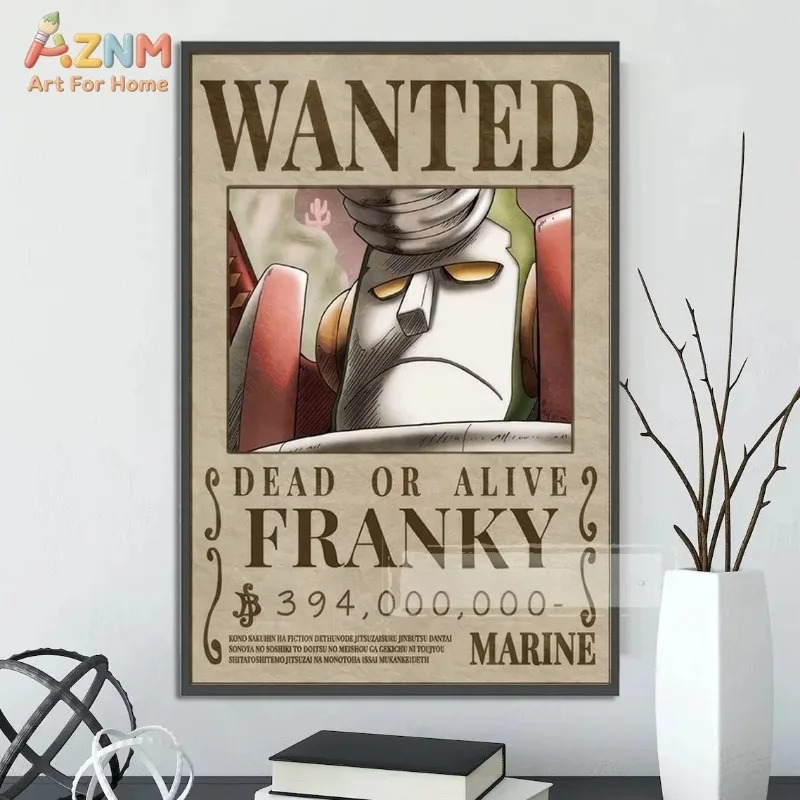AZNM ワンピース ルフィ ギア5 指名手配画 キャンバス - Home Decor Japandi のレビューと価格