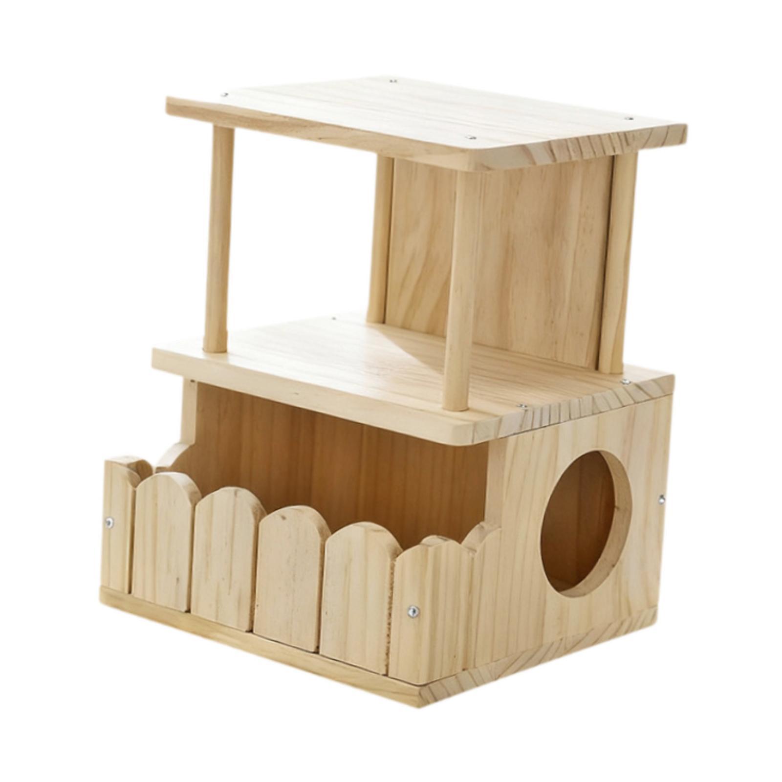 チンチラ用ペットキャビン、換気付き木製隠れ家、ハムスター、モ - Home Decor Habitat のレビューと価格
