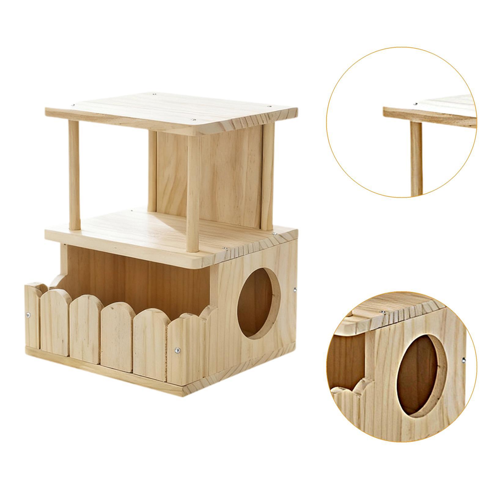 チンチラ用ペットキャビン、換気付き木製隠れ家、ハムスター、モ - Home Decor Habitat のレビューと価格
