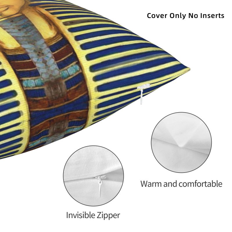 高級ファラオ王ツタンカーメンゴールドラピスクッションカバーソ - Home Decor Egypt のレビューと価格