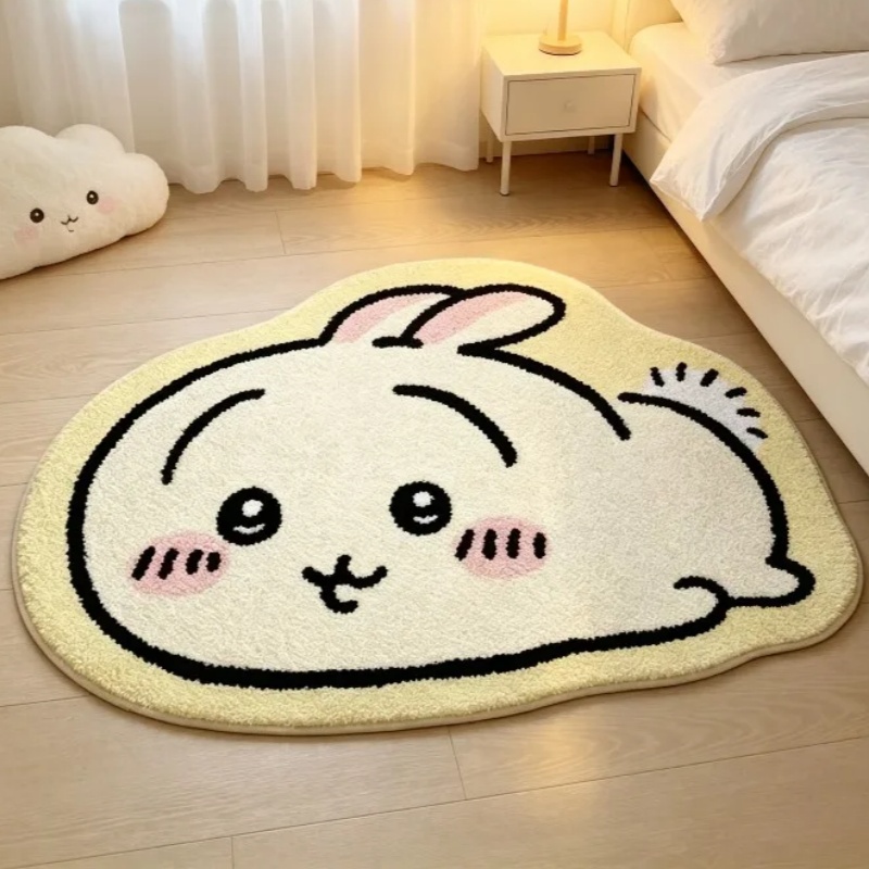 チイカワ漫画ラグ アニメハチワレウサギ ぬいぐるみフロアマッ - Flooring Home Decor のレビューと価格