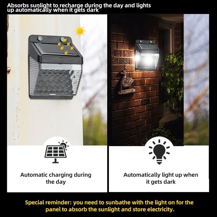 LED ソーラーライト PIR モーションセンサーウォールラ - Home Decor Outside のレビューと価格