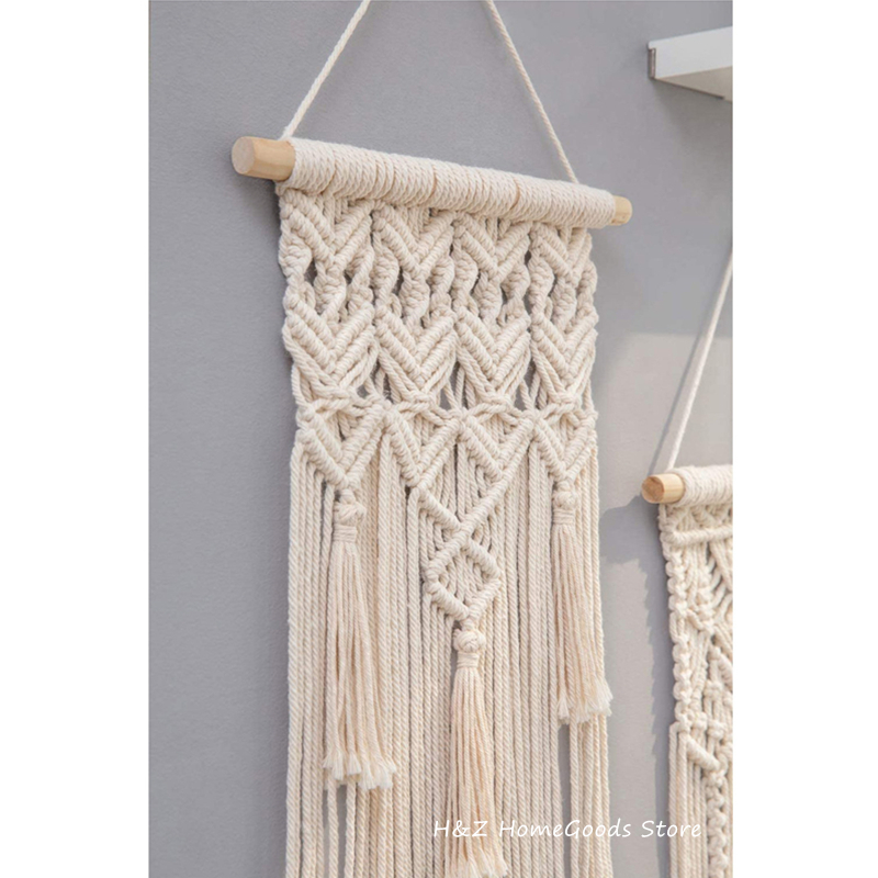 ホットマクラメ壁掛けタペストリー壁の装飾自由奔放に生きるボヘ - Yarn Home Decor のレビューと価格