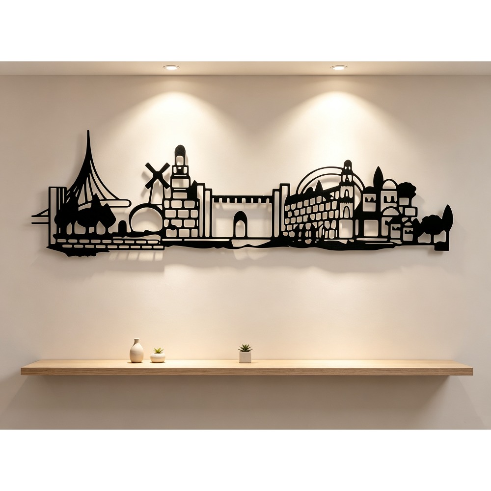 CIFBUY メタルウォールアート エルサレムのスカイライン - Home Decor Room のレビューと価格