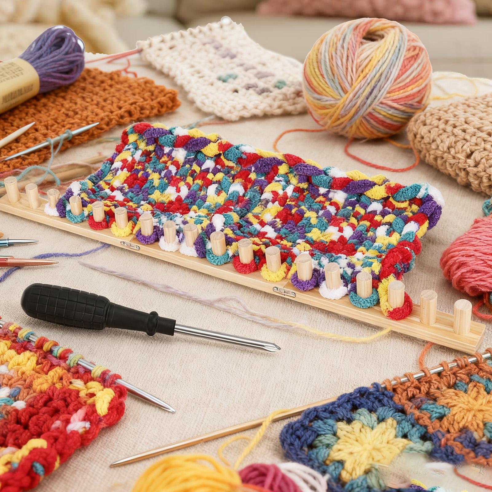 編み機 35インチ 木製 太糸編み機 厚手の糸織りツール 子 - Yarn Home Decor のレビューと価格