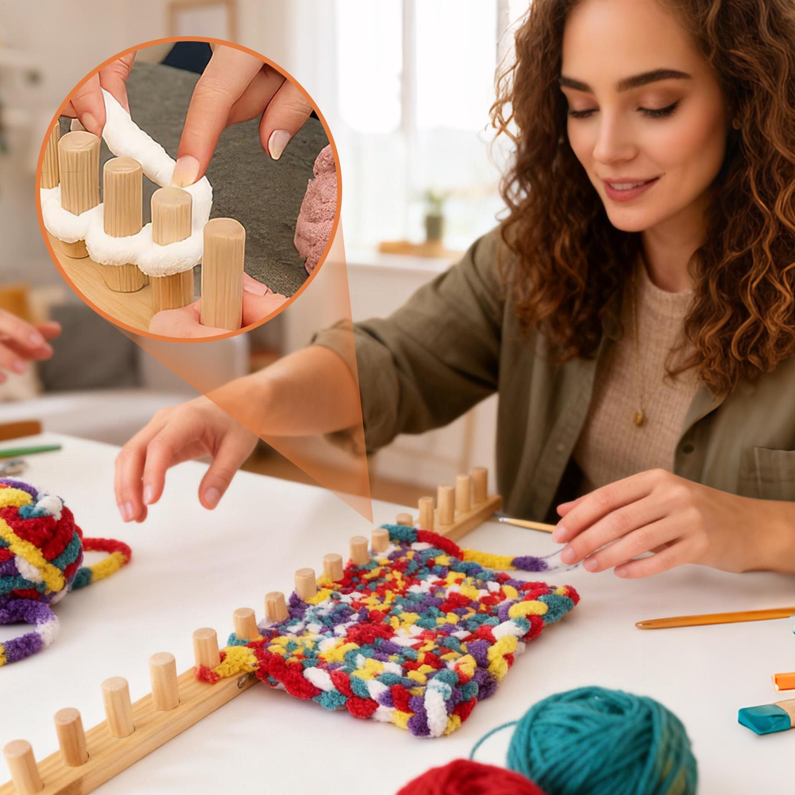 編み機 35インチ 木製 太糸編み機 厚手の糸織りツール 子 - Yarn Home Decor のレビューと価格