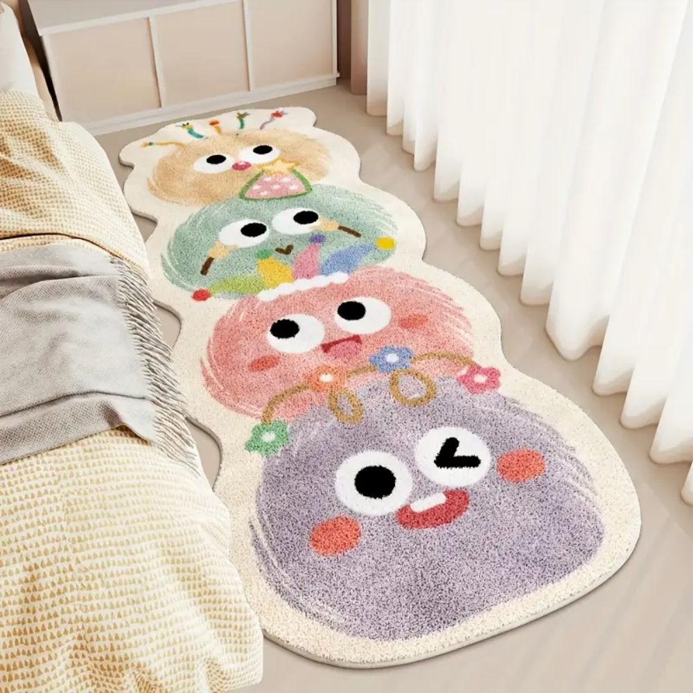 VIKAMA 漫画ドーパミンロングカーペット、不規則な子供部 - Home Decor Dopamine のレビューと価格