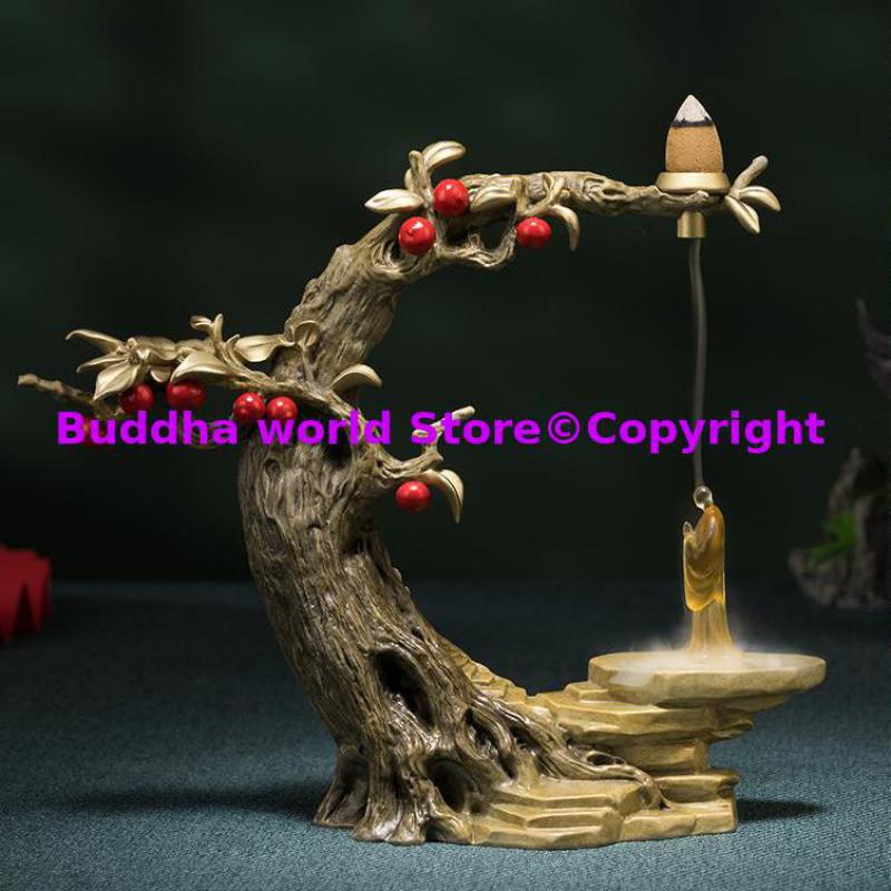 50% オフトップ銅彫刻仏教芸術的概念仏教に変換装飾菩提樹仏 - Home Decor Tree のレビューと価格