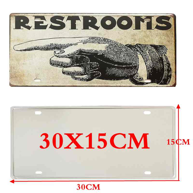 Yzfq-ヴィンテージメタルプレートポスター、30x15cm - Home Decor Bali のレビューと価格