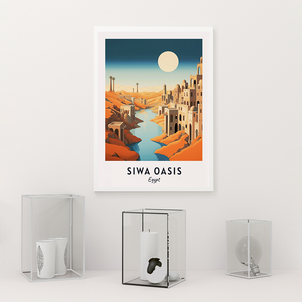 エジプト旅行ポスターエジプト都市景観アートワーク旅行プリント - Home Decor Egypt のレビューと価格