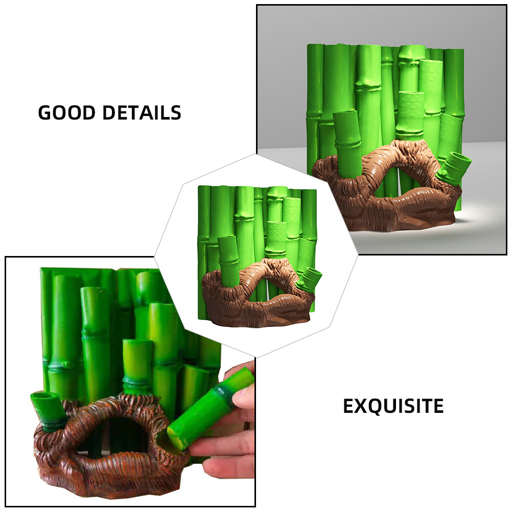 竹製の3D水槽用樹脂製隠れ家、水族館の装飾、水槽の景観を彩る - Home Decor Habitat のレビューと価格