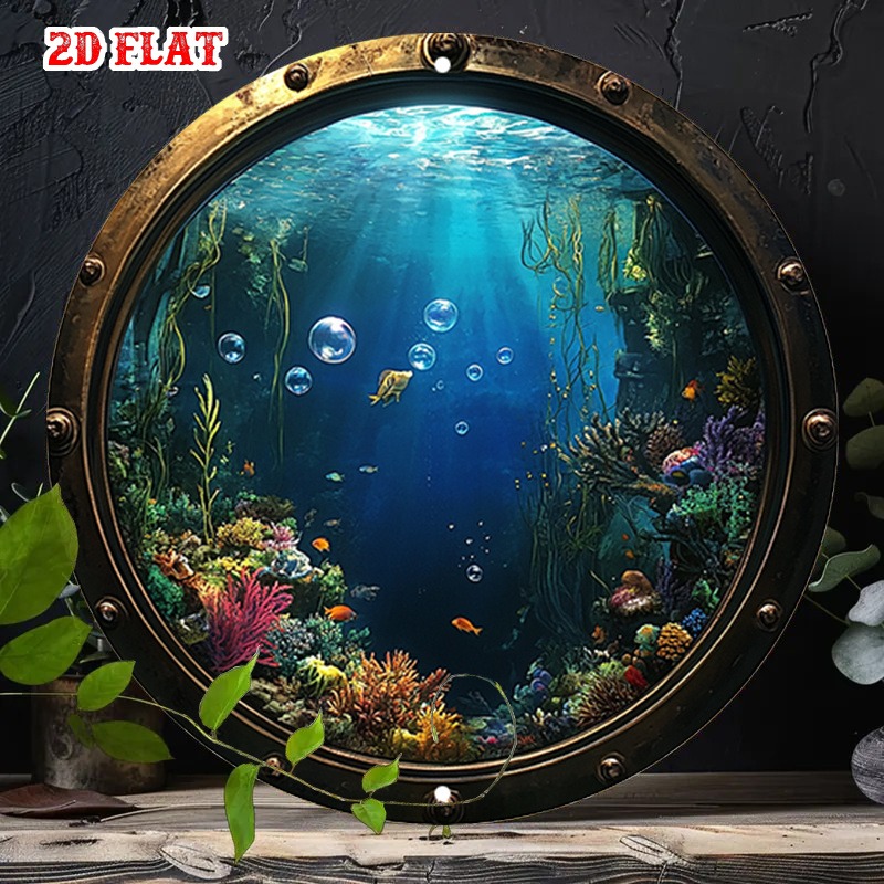 素朴なヴィンテージメタルウォールサイン - 魚のいる水中の風 - Home Decor Design Interior のレビューと価格