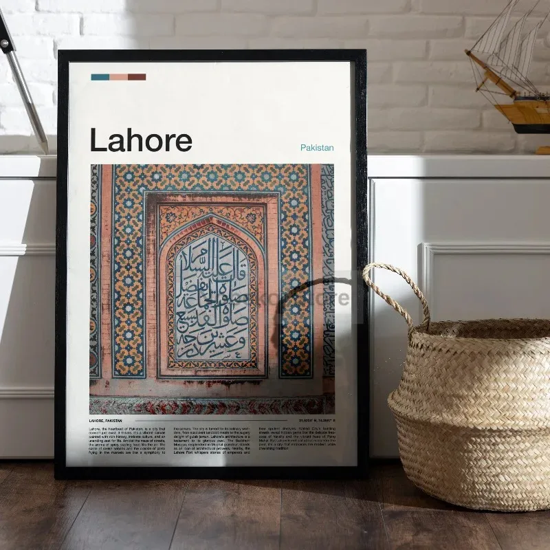 キャンバス絵画壁アート写真アジアパキスタン旅行ポスターラホー - Home Decor Karachi のレビューと価格