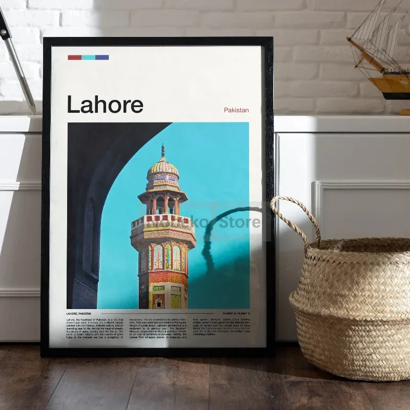 キャンバス絵画壁アート写真アジアパキスタン旅行ポスターラホー - Home Decor Karachi のレビューと価格