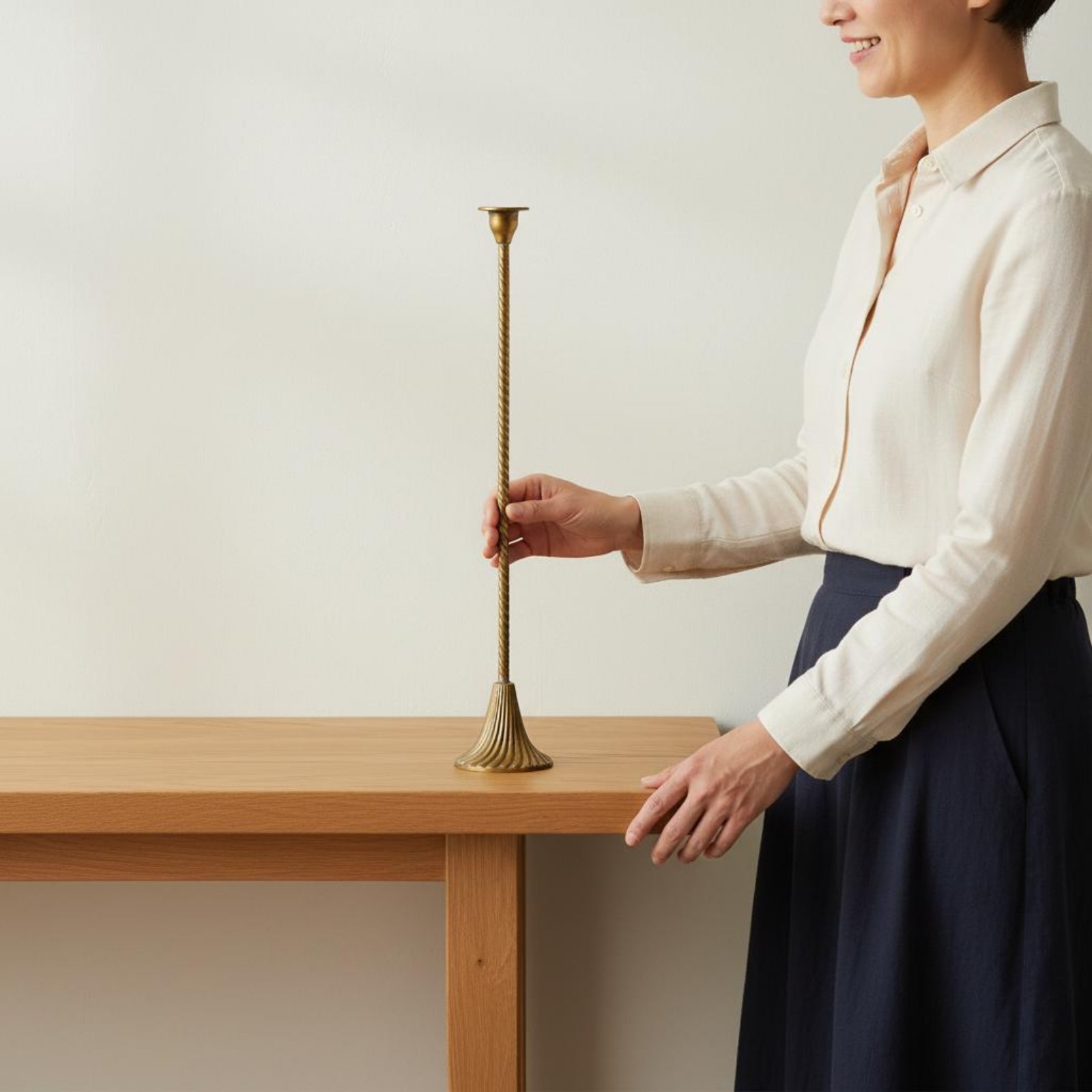 ツイストゴールドキャンドルホルダー安定したベースヴィンテージ - Home Decor Gold のレビューと価格