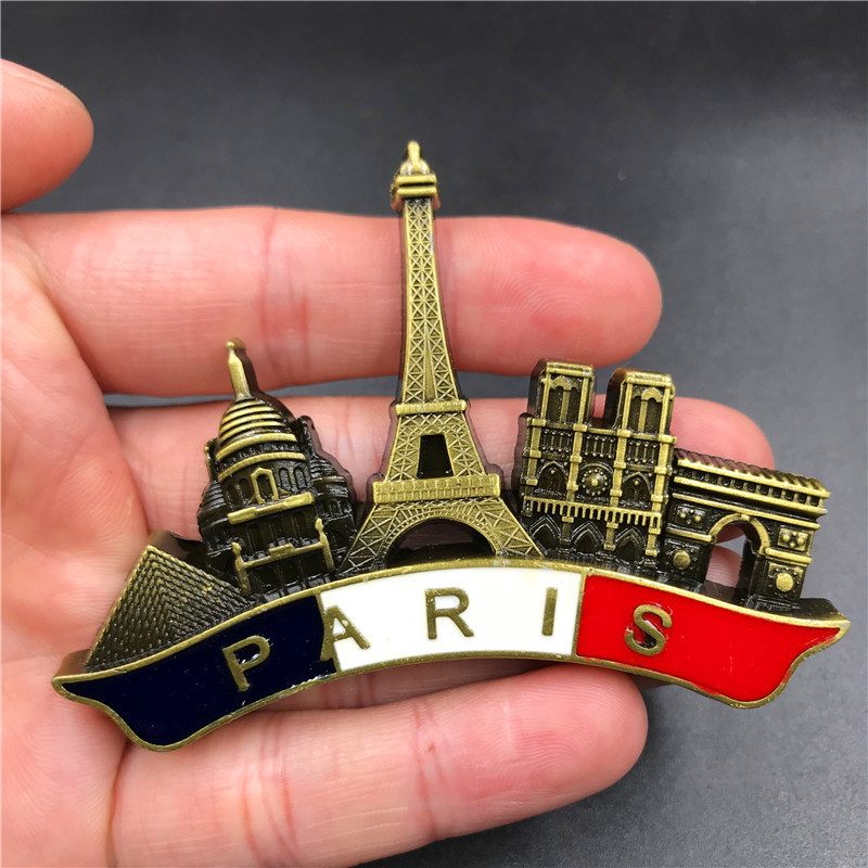 冷蔵庫用の3D金属ステッカー,家の装飾,france,par - Home Decor Egypt のレビューと価格