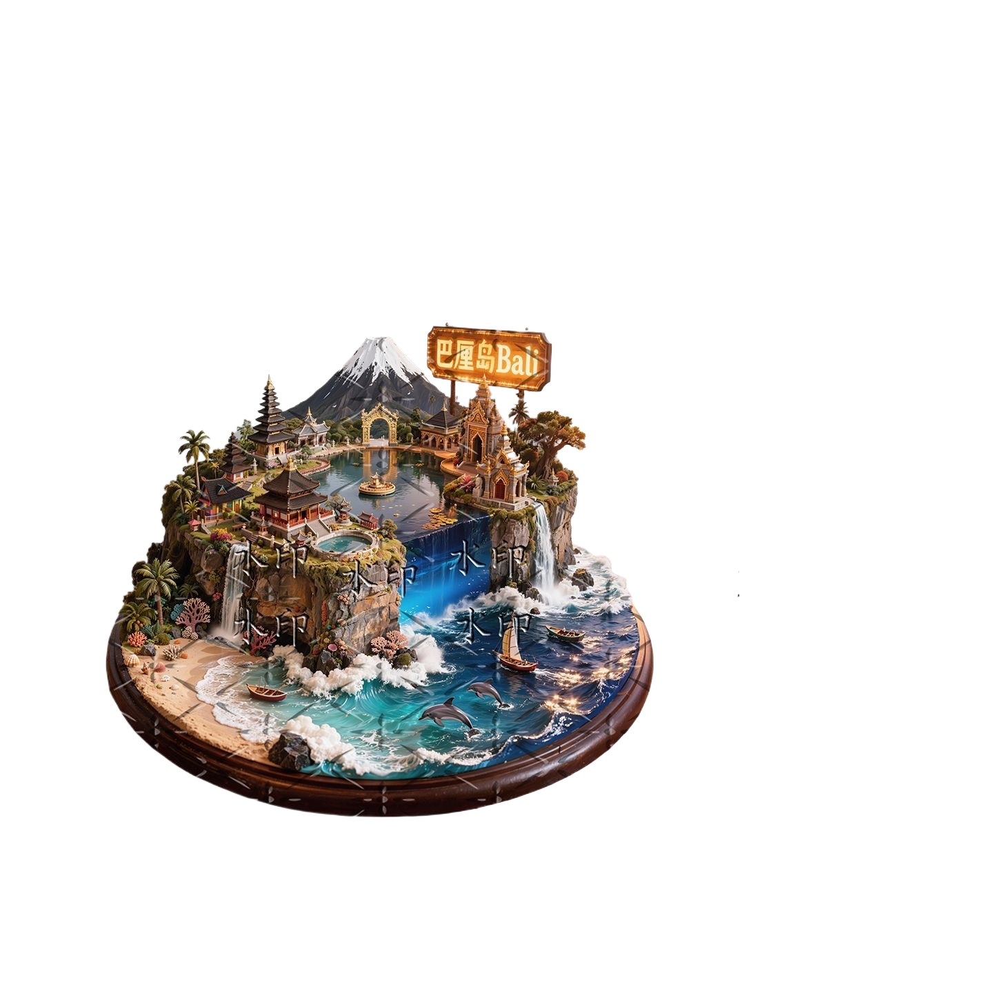エンボス加工を施した金属製の冷蔵庫用マグネット。バリ島のパノ - Home Decor Bali のレビューと価格