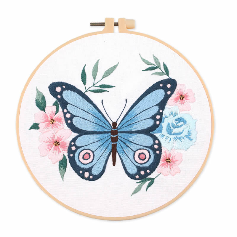 1個 20X20CM 7.87インチ 刺繍蝶キット 初心者向 - Home Decor Diy のレビューと価格