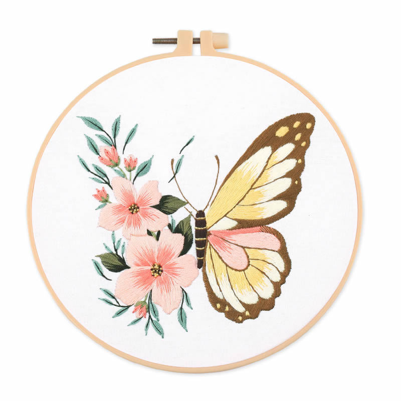 1個 20X20CM 7.87インチ 刺繍蝶キット 初心者向 - Home Decor Diy のレビューと価格