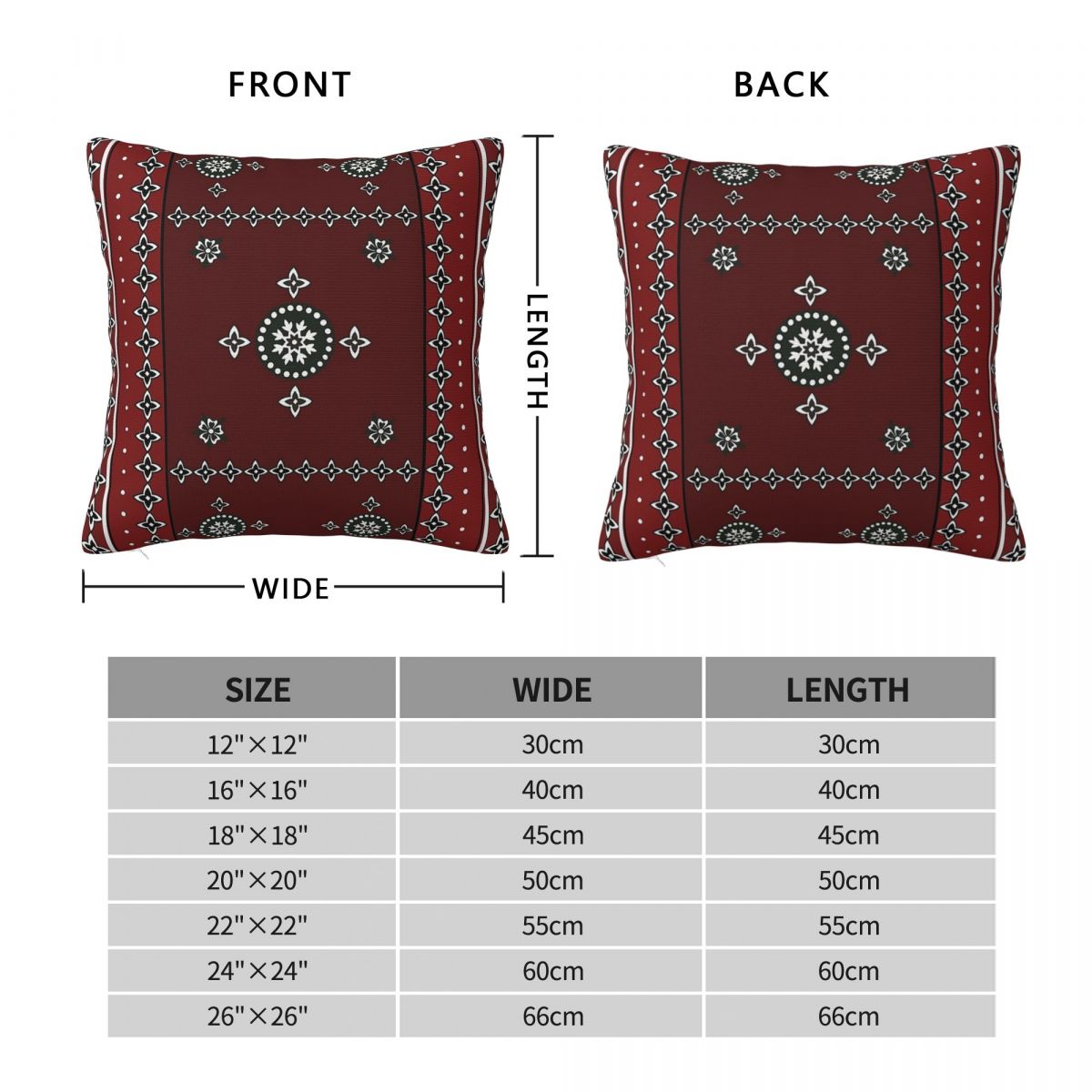 シンディパキスタンカラチスクエア枕カバーポリエステルリネンベ - Home Decor Karachi のレビューと価格