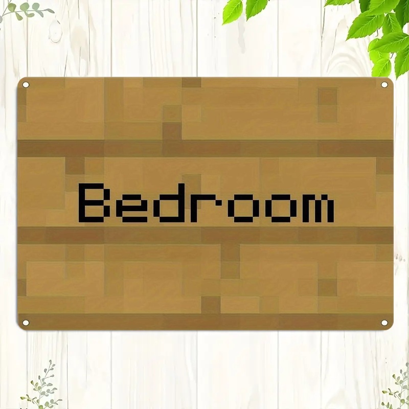 ヴィンテージピクセルアート寝室用サイン |    ミニメタル - Home Decor Game のレビューと価格