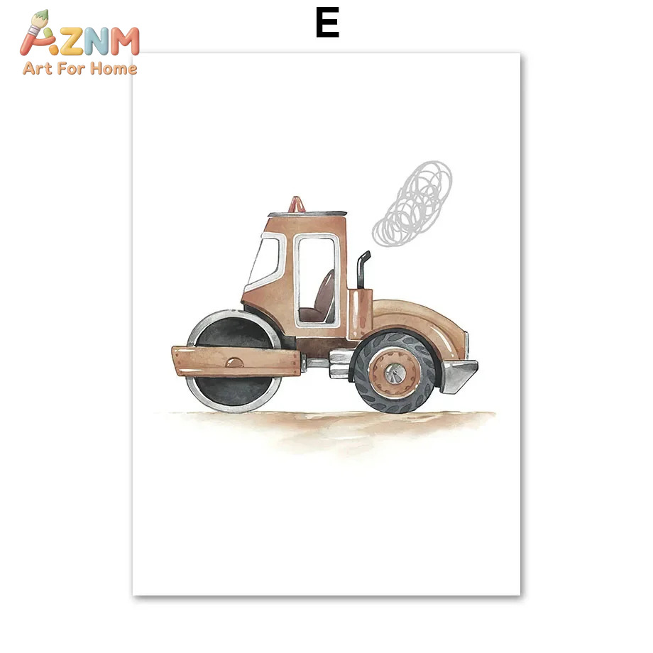 6枚入り 北欧モダン風 漫画風 カーエンジニアリング車両 シ - Home Decor Japandi のレビューと価格