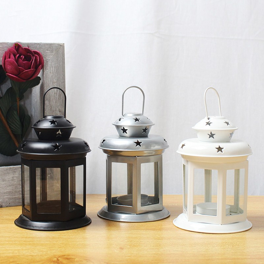 ハンギングキャンドルランプオーナメントガラスランタンメタルフ - Home Decor Outside のレビューと価格