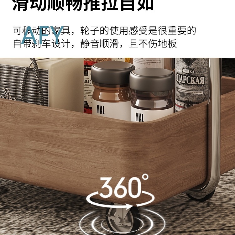 ヴィンテージスタイルのキャスター付きモバイルサイドテーブル、 - Home Decor On Wheels のレビューと価格