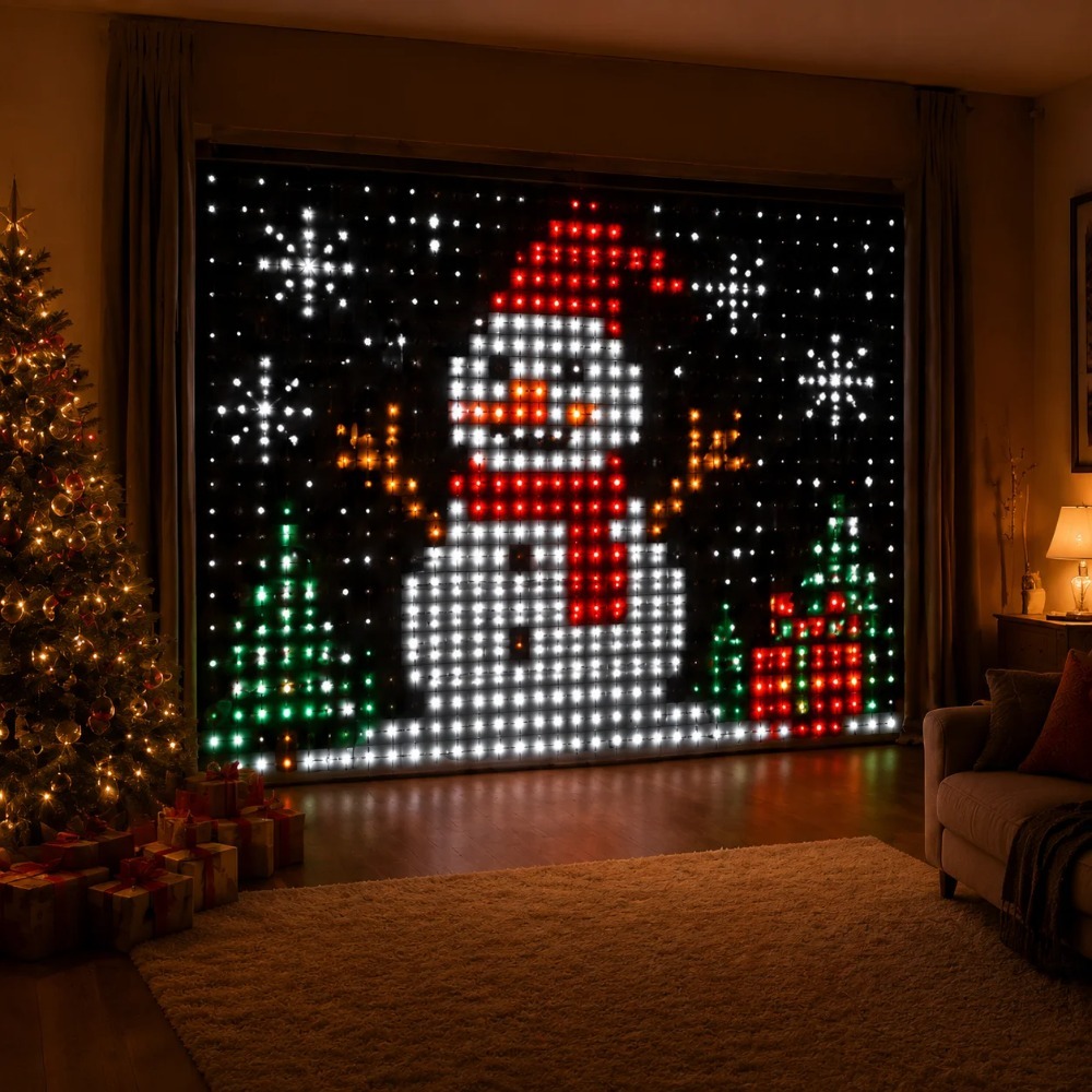 LEDピクセルカーテンライト Bluetoothアプリ制御  - Home Decor Diy のレビューと価格