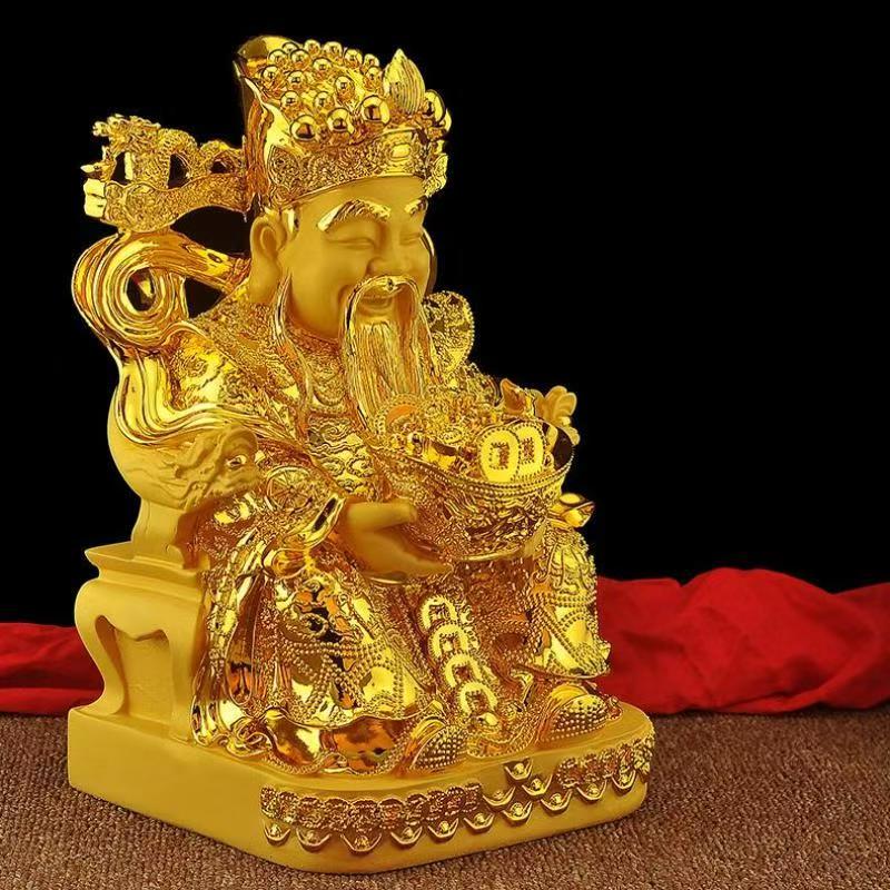 風水金運の神様像、幸運の樹像、樹脂製置物、家の装飾、玄関、リ - Home Decor Gold のレビューと価格