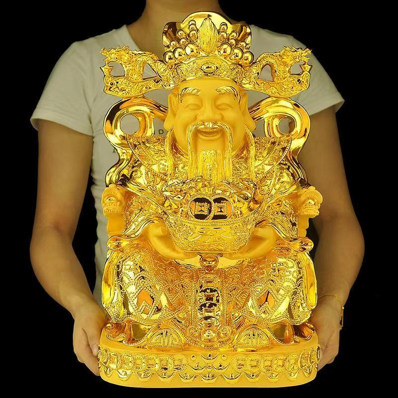 風水金運の神様像、幸運の樹像、樹脂製置物、家の装飾、玄関、リ - Home Decor Gold のレビューと価格