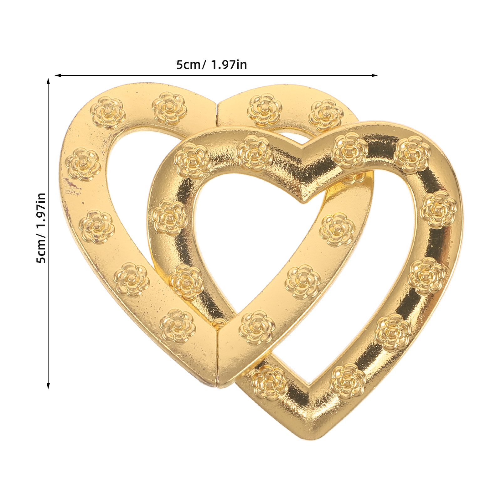 2個入り、二つのハートが絡み合ったデザインのオーナメント、ゴ - Home Decor Gold のレビューと価格