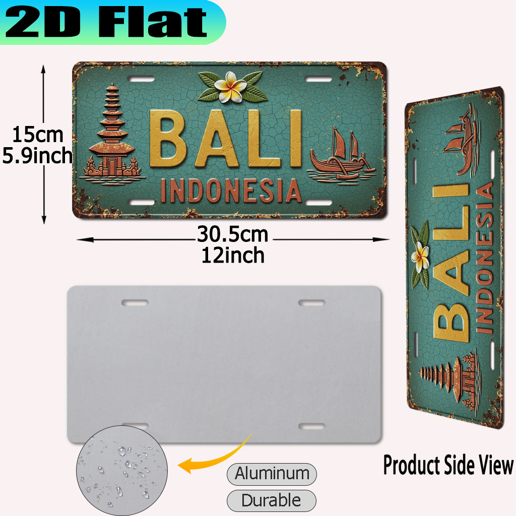 2Dフラット - バリをテーマにしたヴィンテージウォールサイ - Home Decor Bali のレビューと価格