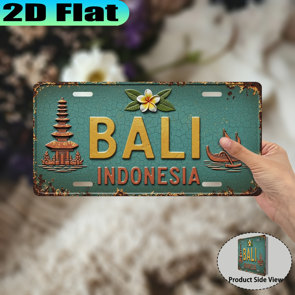 2Dフラット - バリをテーマにしたヴィンテージウォールサイ - Home Decor Bali のレビューと価格