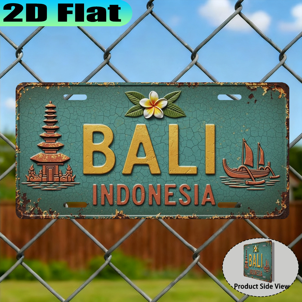 2Dフラット - バリをテーマにしたヴィンテージウォールサイ - Home Decor Bali のレビューと価格