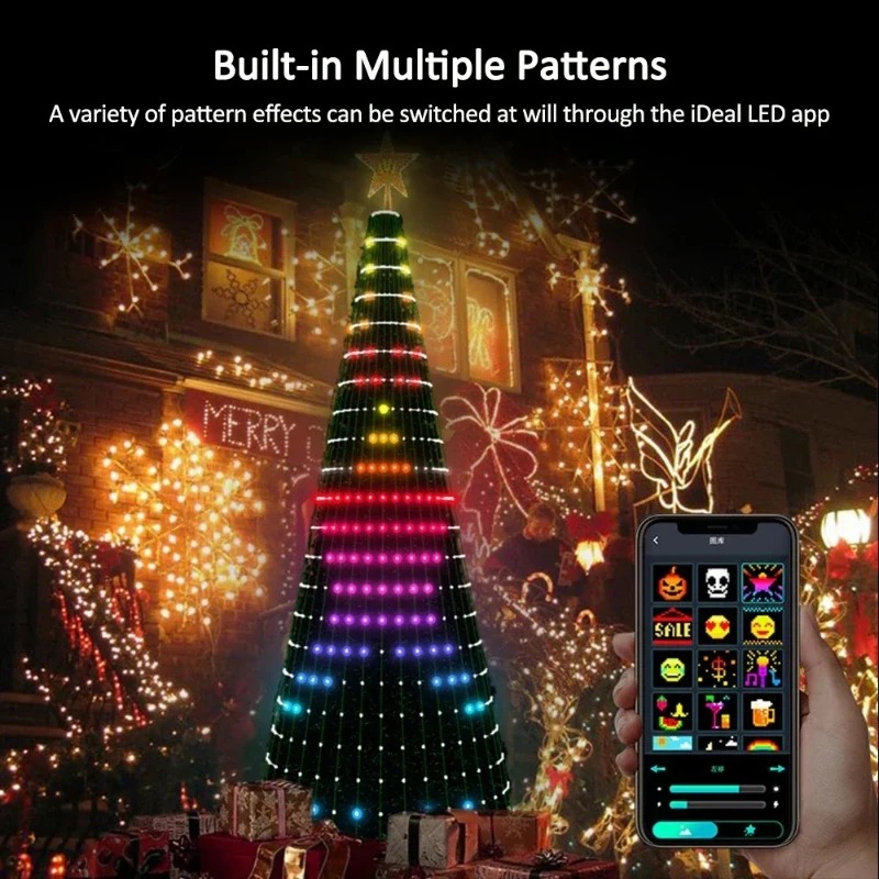 クリスマススターツリーライトRGB LED、Bluetoot - Home Decor Tree のレビューと価格
