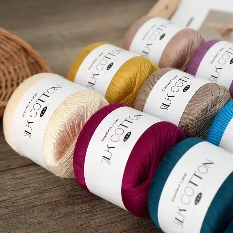50 グラム/PC シルクレース綿ミルクかぎ針編み糸ベビー手 - Yarn Home Decor のレビューと価格