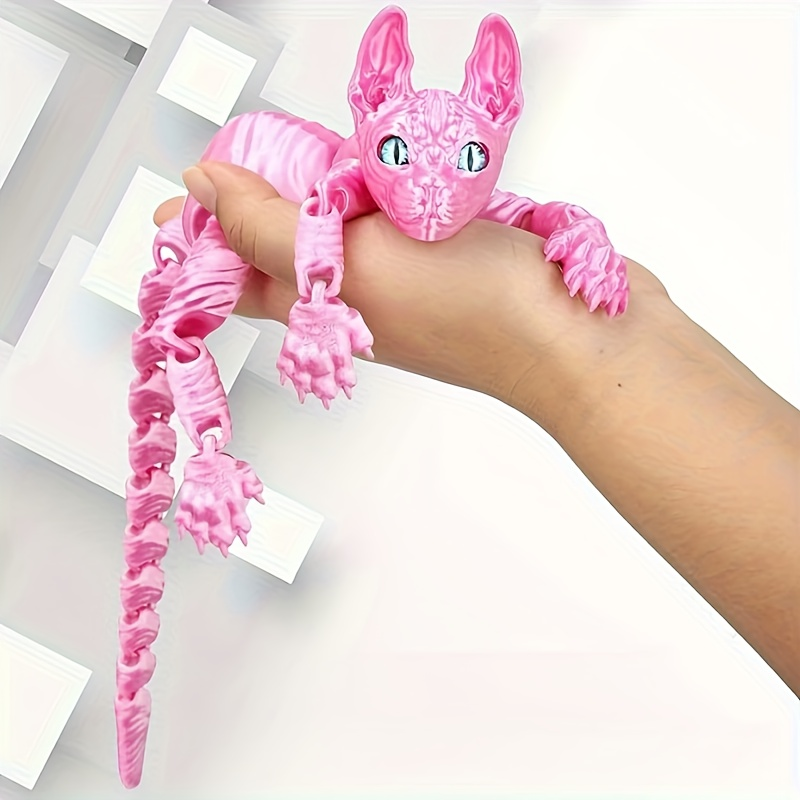 1個の3Dプリント製スフィンクス猫の置物、ランダムな目付き、 - Home Decor Cat のレビューと価格
