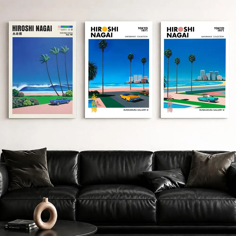 H-Hiroshi Nagai 海岸都市の風景 フレーム付き - Geometric Wall Art のレビューと価格