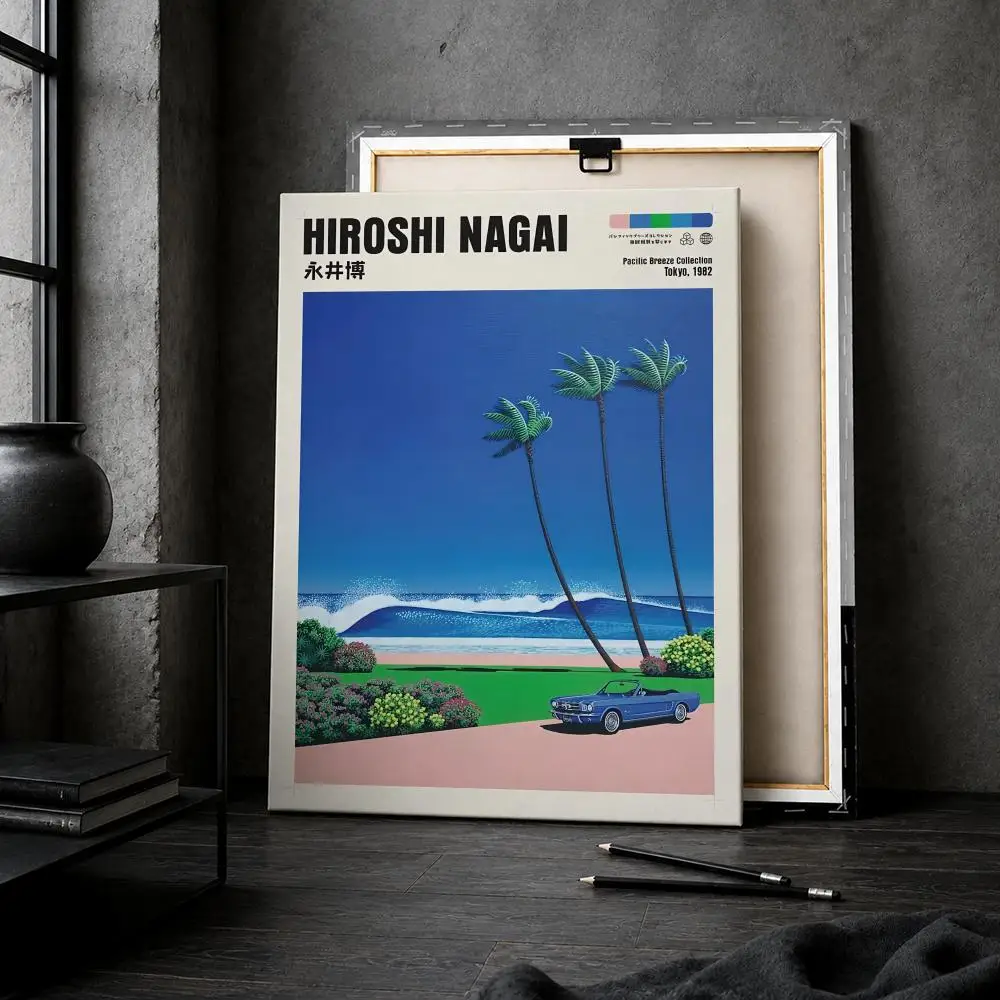 H-Hiroshi Nagai 海岸都市の風景 フレーム付き - Geometric Wall Art のレビューと価格