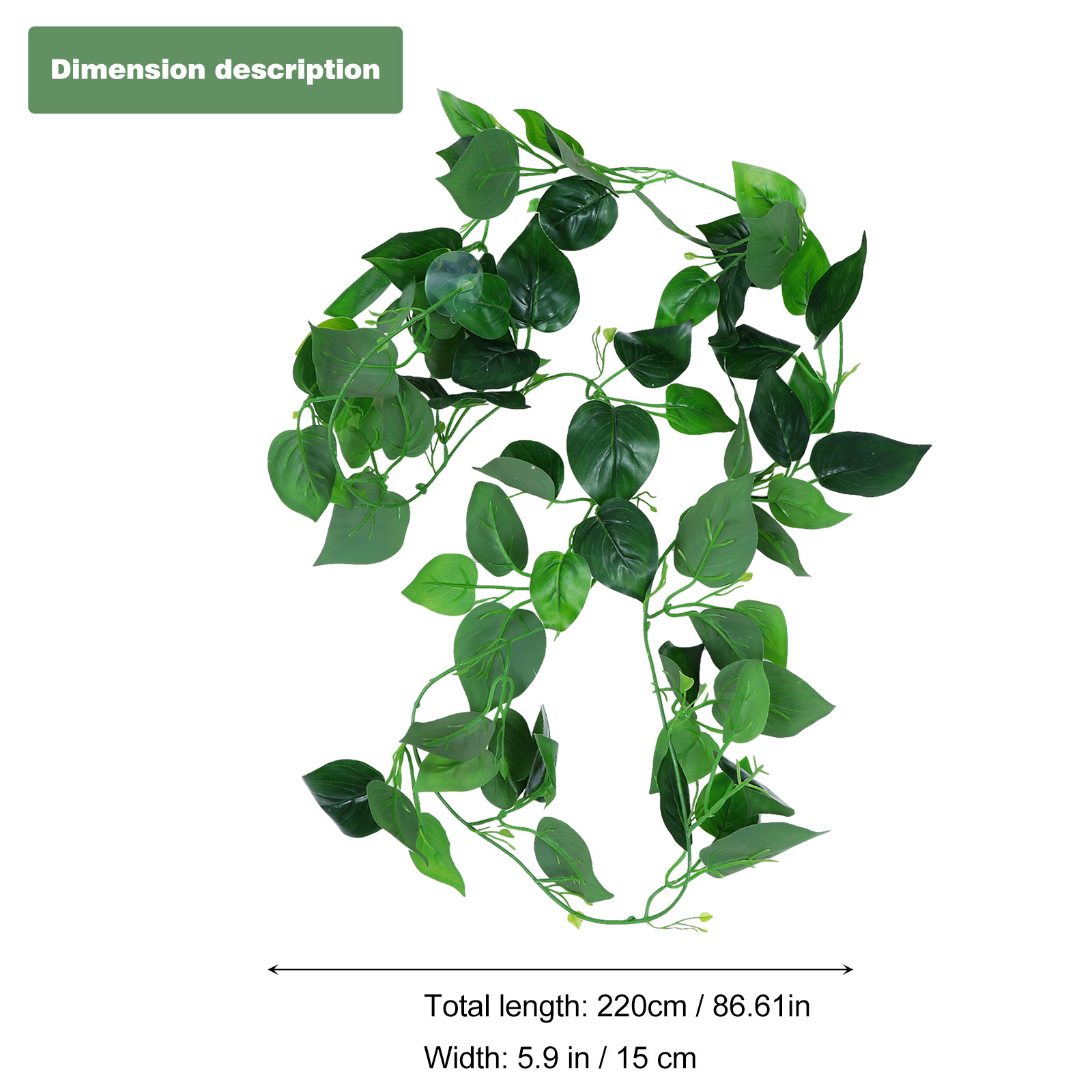 リアルなシミュレーションのつるの葉、人工植物、テラリウム、爬 - Home Decor Habitat のレビューと価格